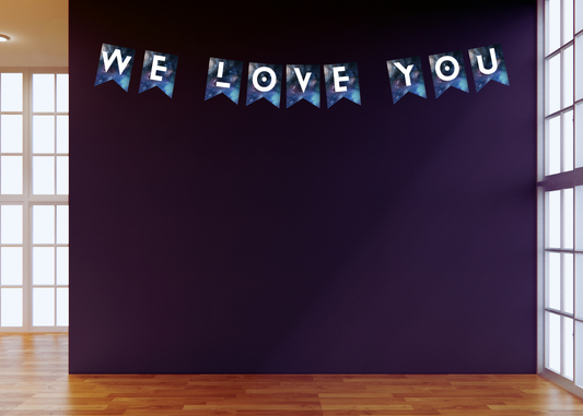 Banderines Galaxia Estilo NASA – Imprimible PDF A4 (Letras y Números)