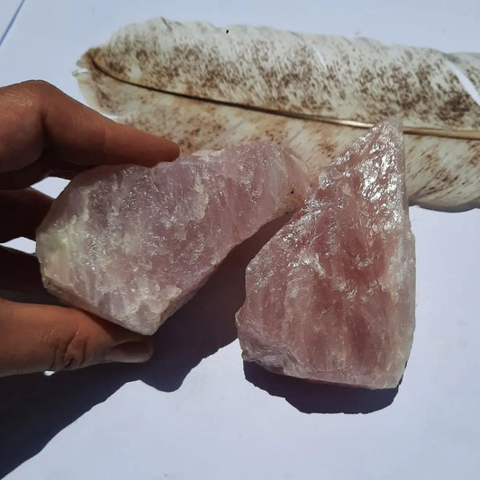 Cuarzo Rosa Natural Chileno en Bruto 200 a 300 g | Piedra de Amor