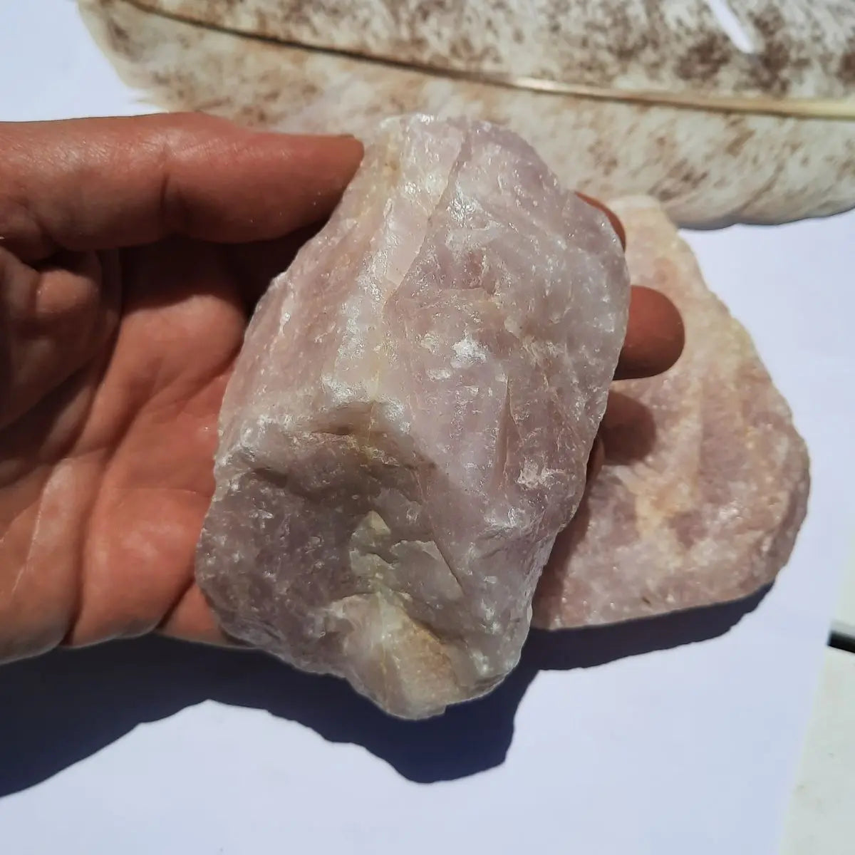 Cuarzo Rosa Natural Chileno en Bruto 300 a 400 g | Piedra de Amor