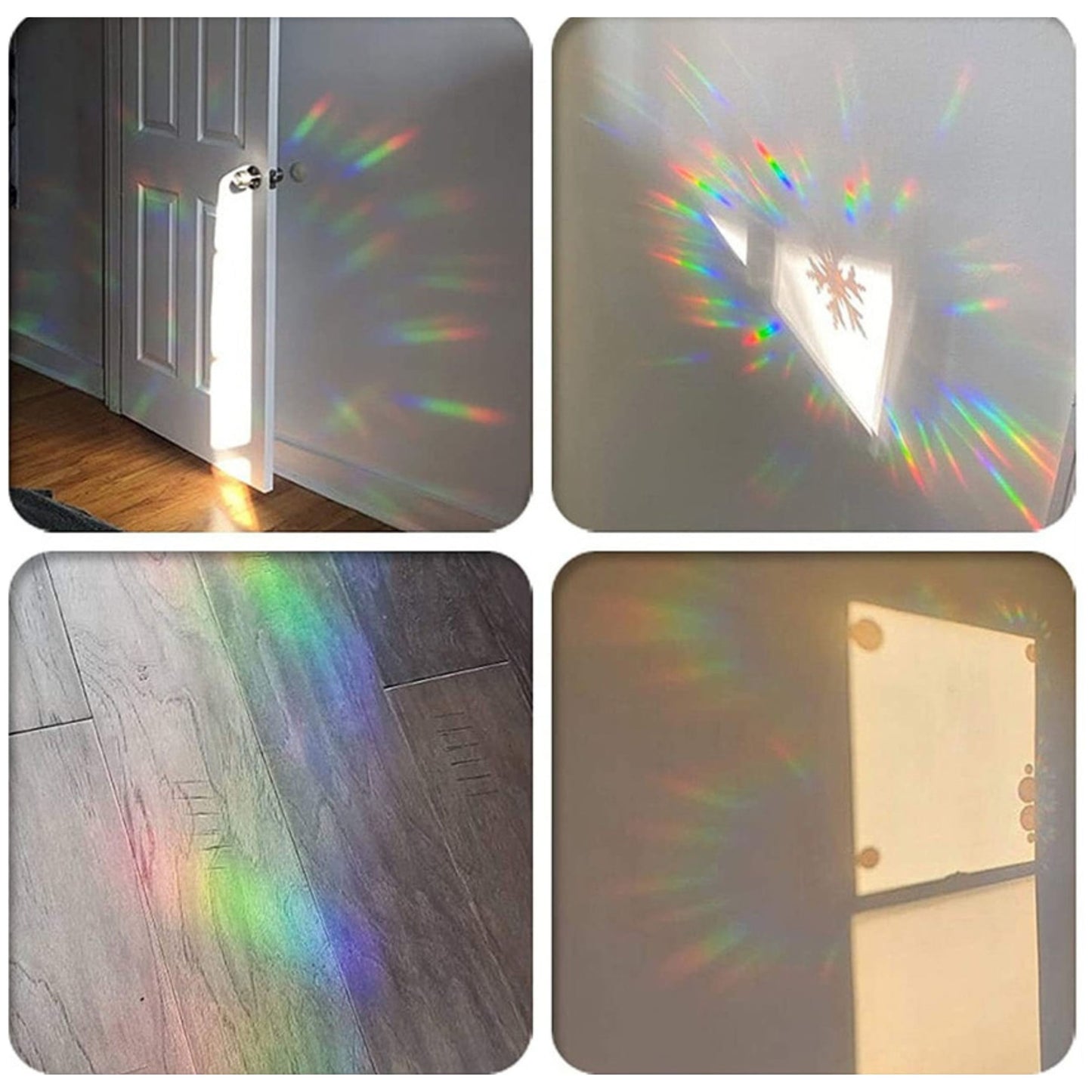 Prismas Electroestáticos para Ventana | Efecto Arcoíris - Reutilizable