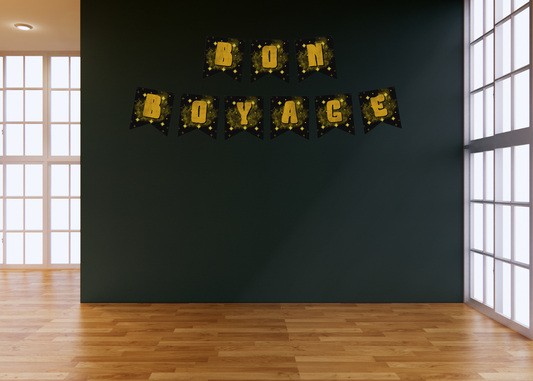 Banderines Diseño Negro y Dorado – Archivo Digital para Imprimir (PDF)