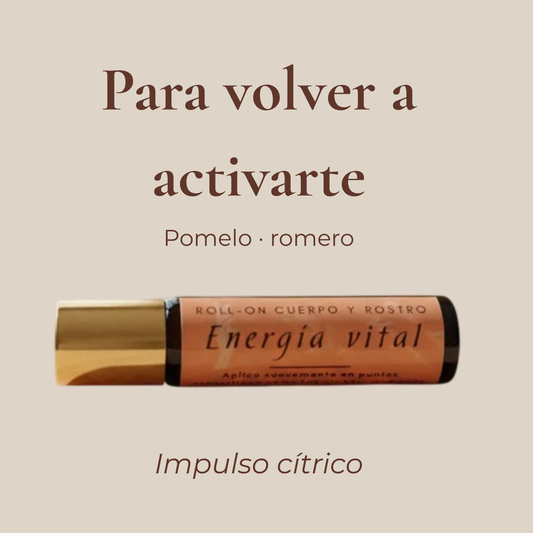 Roll-on de aromaterapia Energía Vital – Pomelo y romero