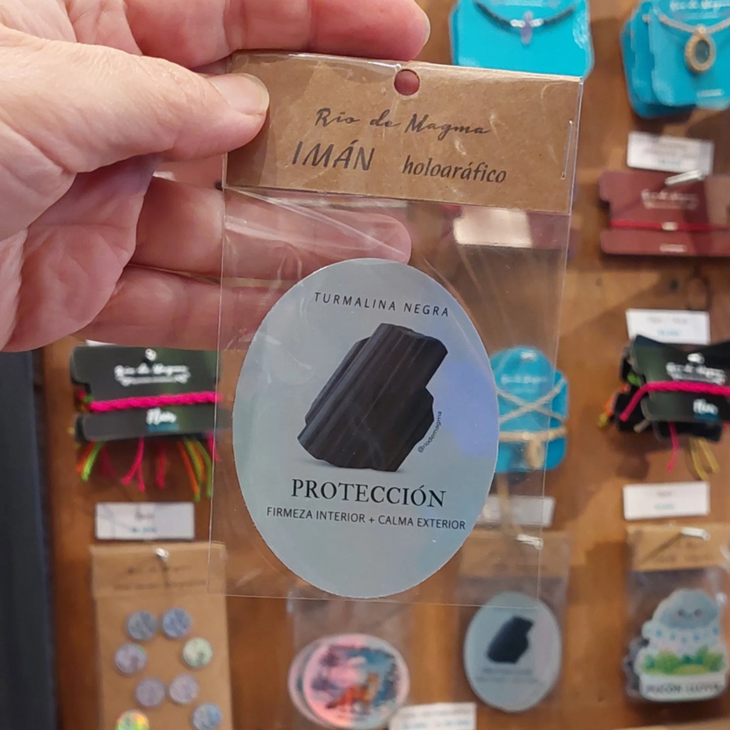 Imán Decorativo Holográfico para Refrigerador - Diseño Cristal