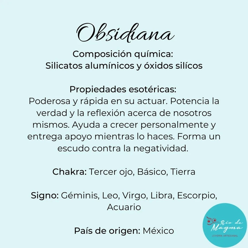 Obsidiana Natural Chilena en Bruto | Cristal de Protección
