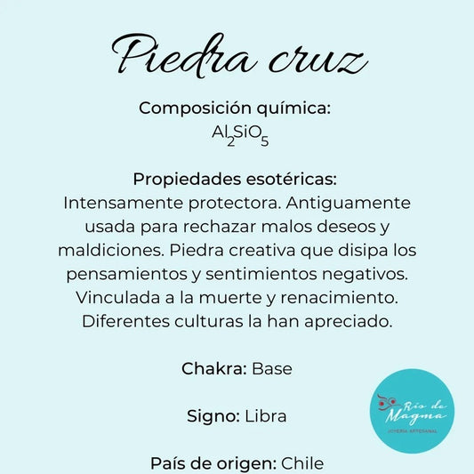 Cristal Piedra Cruz / Quiastolita Natural en Bruto – Unidad