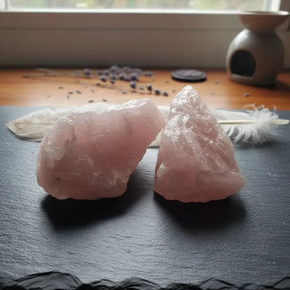 Cuarzo Rosa Natural Chileno en Bruto 200 a 300 g | Piedra de Amor