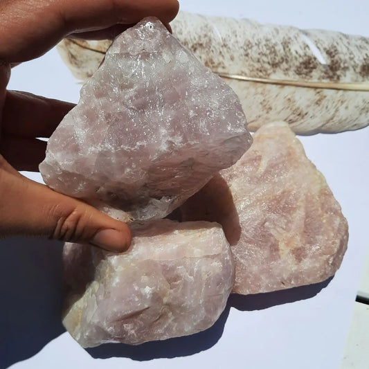 Cuarzo Rosa Natural Chileno en Bruto 300 a 400 g | Piedra de Amor