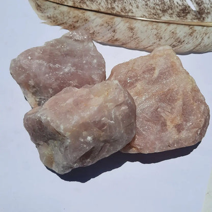 Cuarzo Rosa Natural Chileno en Bruto 300 a 400 g | Piedra de Amor