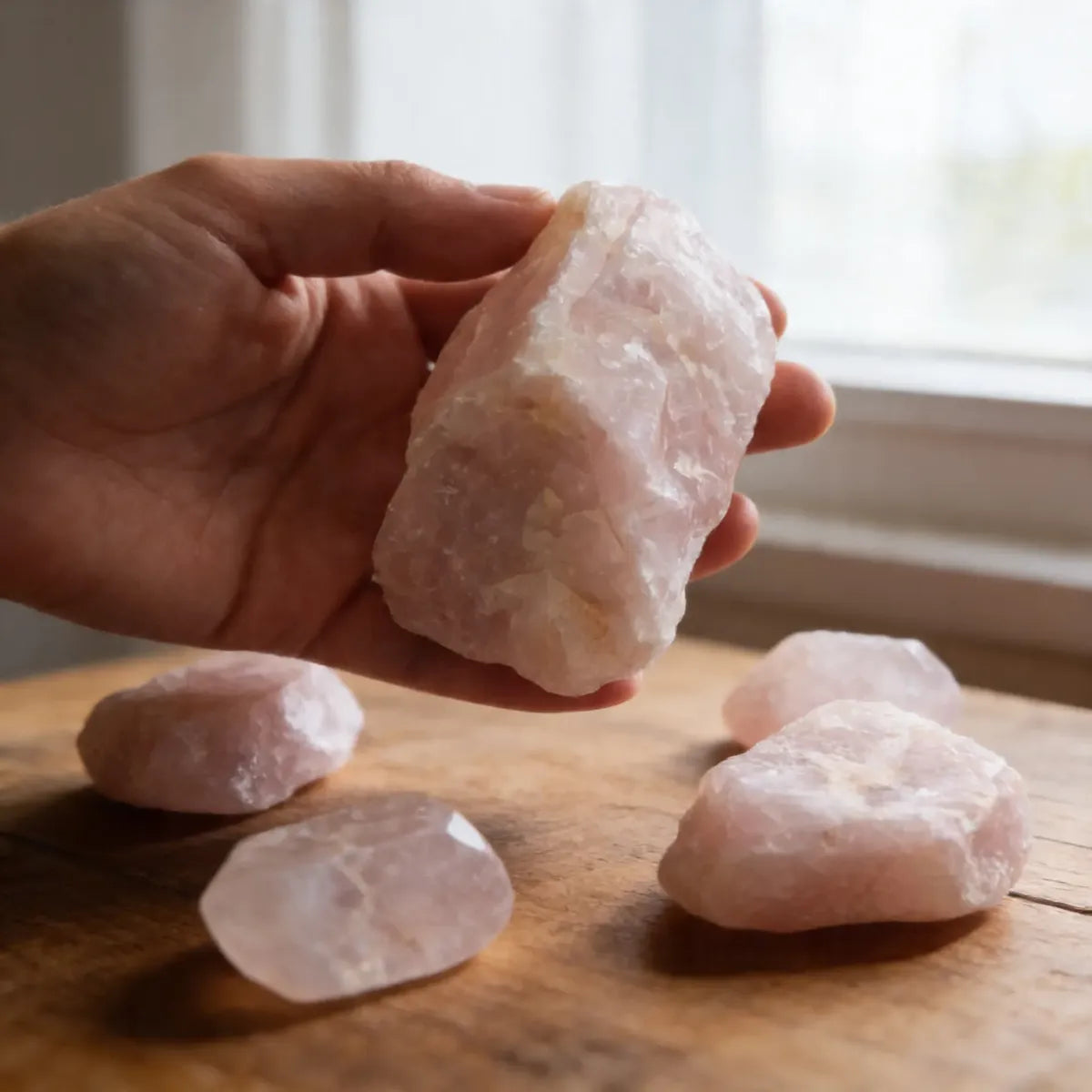 Cuarzo Rosa Natural Chileno en Bruto 300 a 400 g | Piedra de Amor