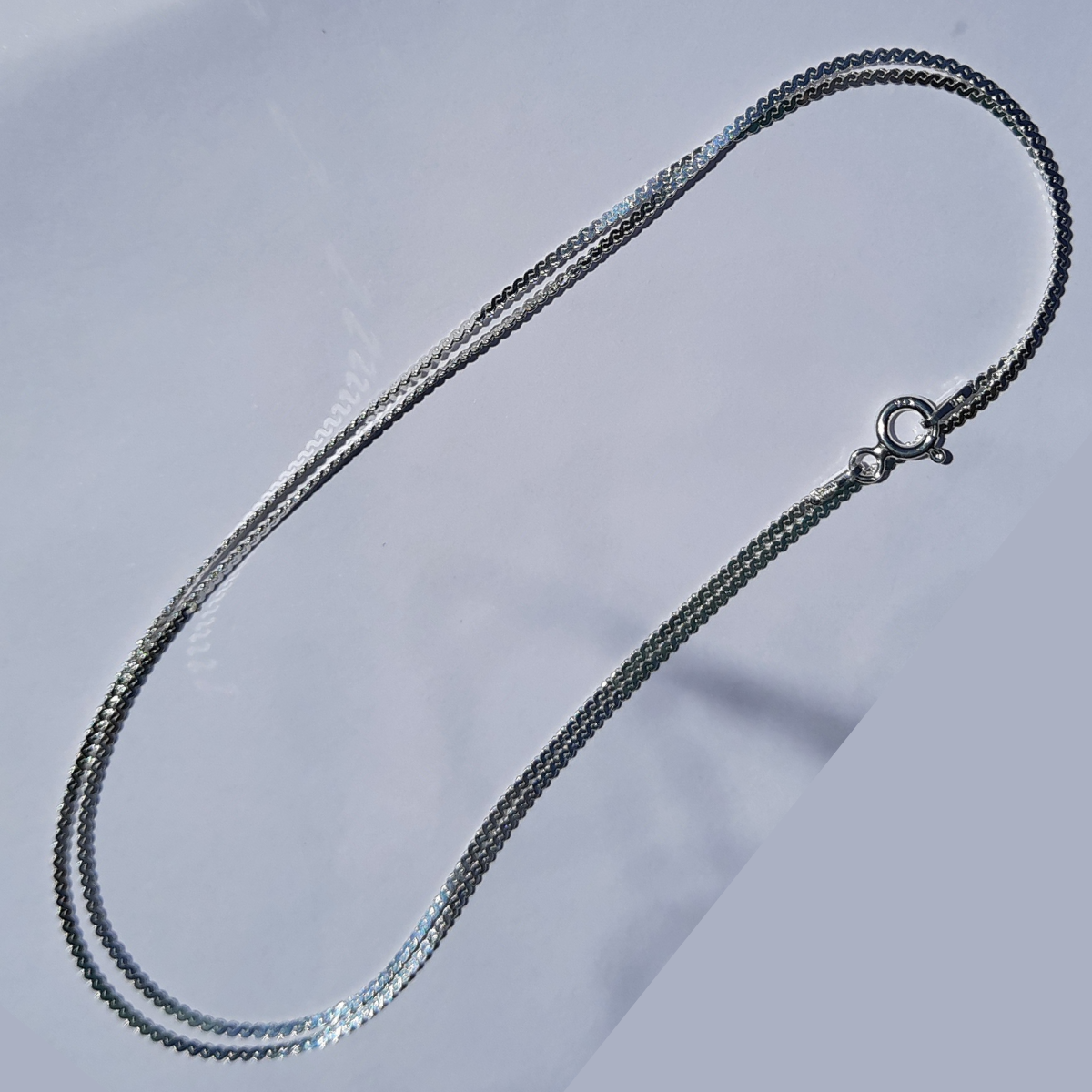 Cadena de Plata 925 Serpiente Plana – 50 cm