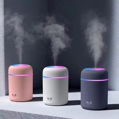 Humidificador Aromático Portátil USB 300 ml con LED