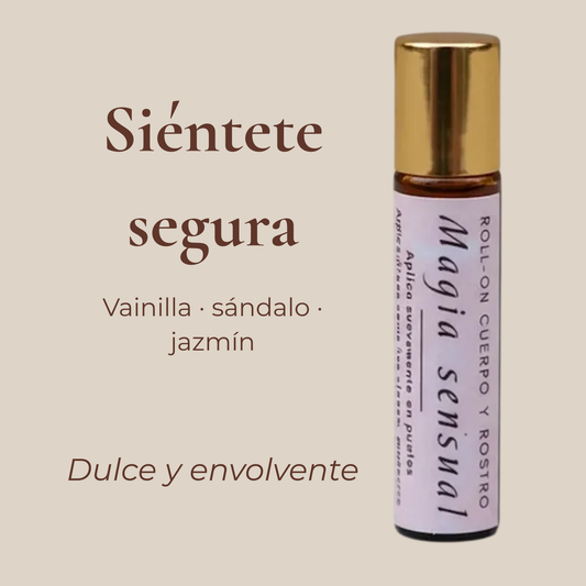 Roll-on de aromaterapia Magia Sensual – Vainilla, sándalo y jazmín