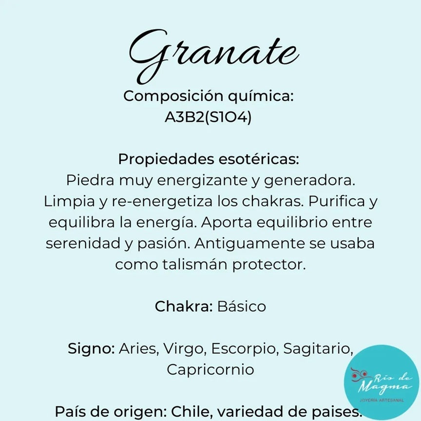 Piedra Granate Tamboreada · Tamaño bolsillo