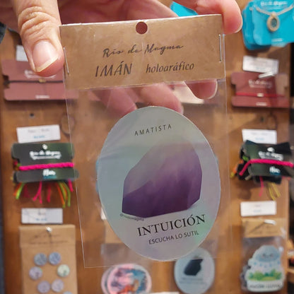 Imán Decorativo Holográfico para Refrigerador - Diseño Cristal