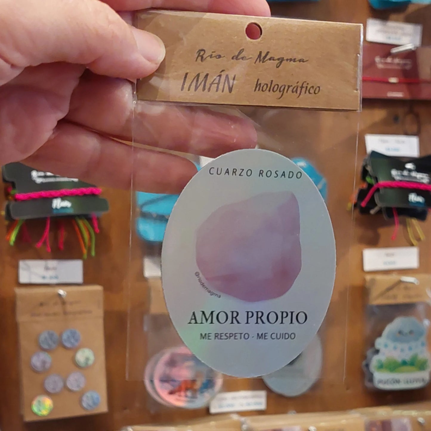 Imán Decorativo Holográfico para Refrigerador - Diseño Cristal