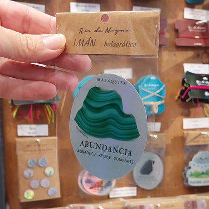 Imán Decorativo Holográfico para Refrigerador - Diseño Cristal