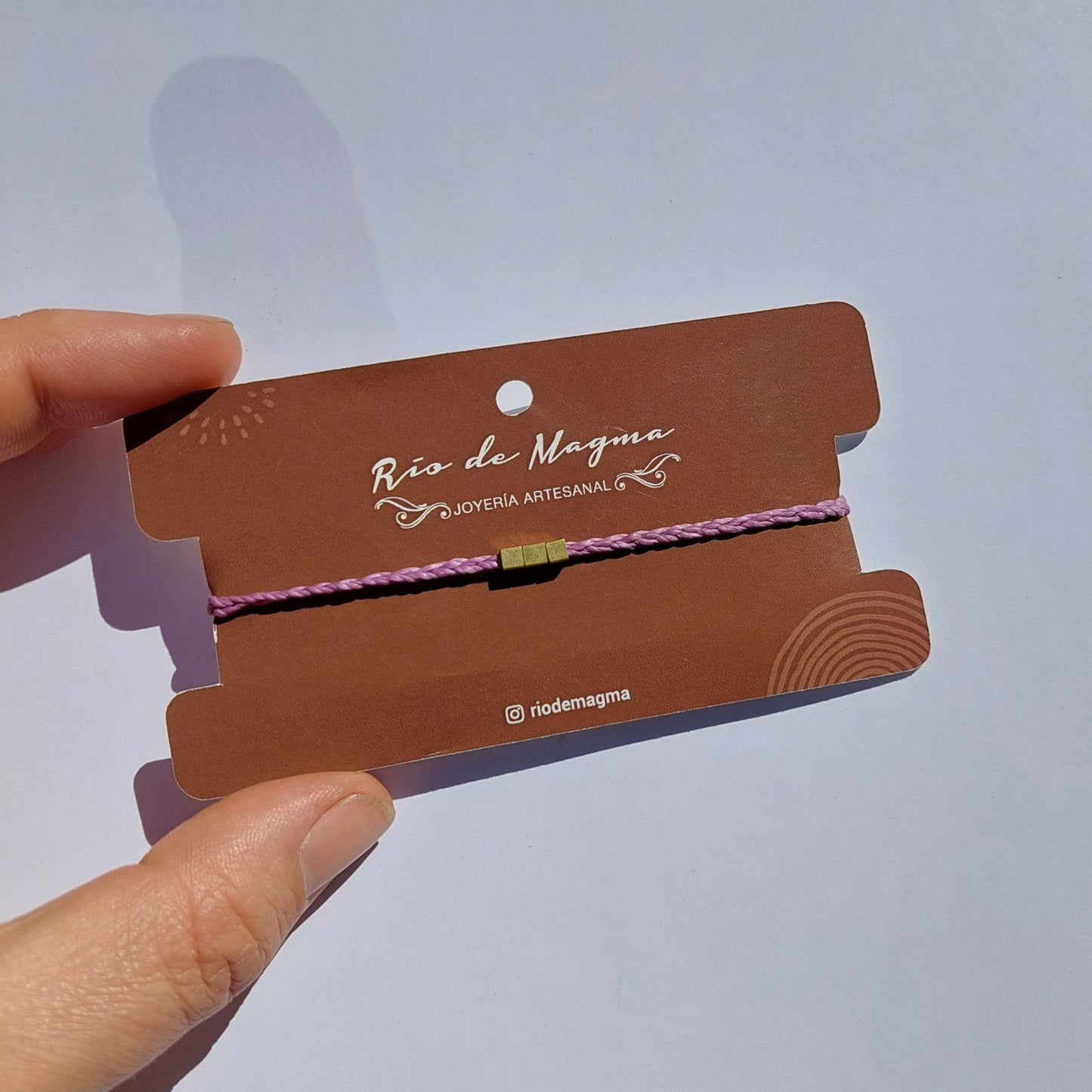 Pulsera Masculina Minimalista · 3 Cuentas de Bronce