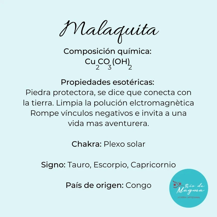 Malaquita Natural Tamboreada · Congo (1 unidad)