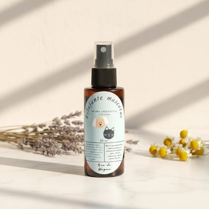 Bruma Suave para Mascotas – Hidrolatos de Lavanda & Azahar – 50 ml (Uso Ambiental)