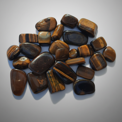 Piedra Ojo de Tigre Tamboreada · Tamaño Bolsillo