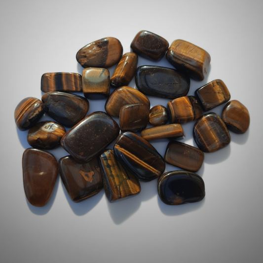 Piedra Ojo de Tigre Tamboreada · Tamaño Bolsillo