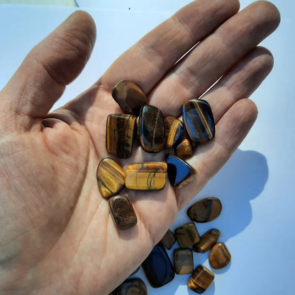 Piedra Ojo de Tigre Tamboreada · Tamaño Bolsillo