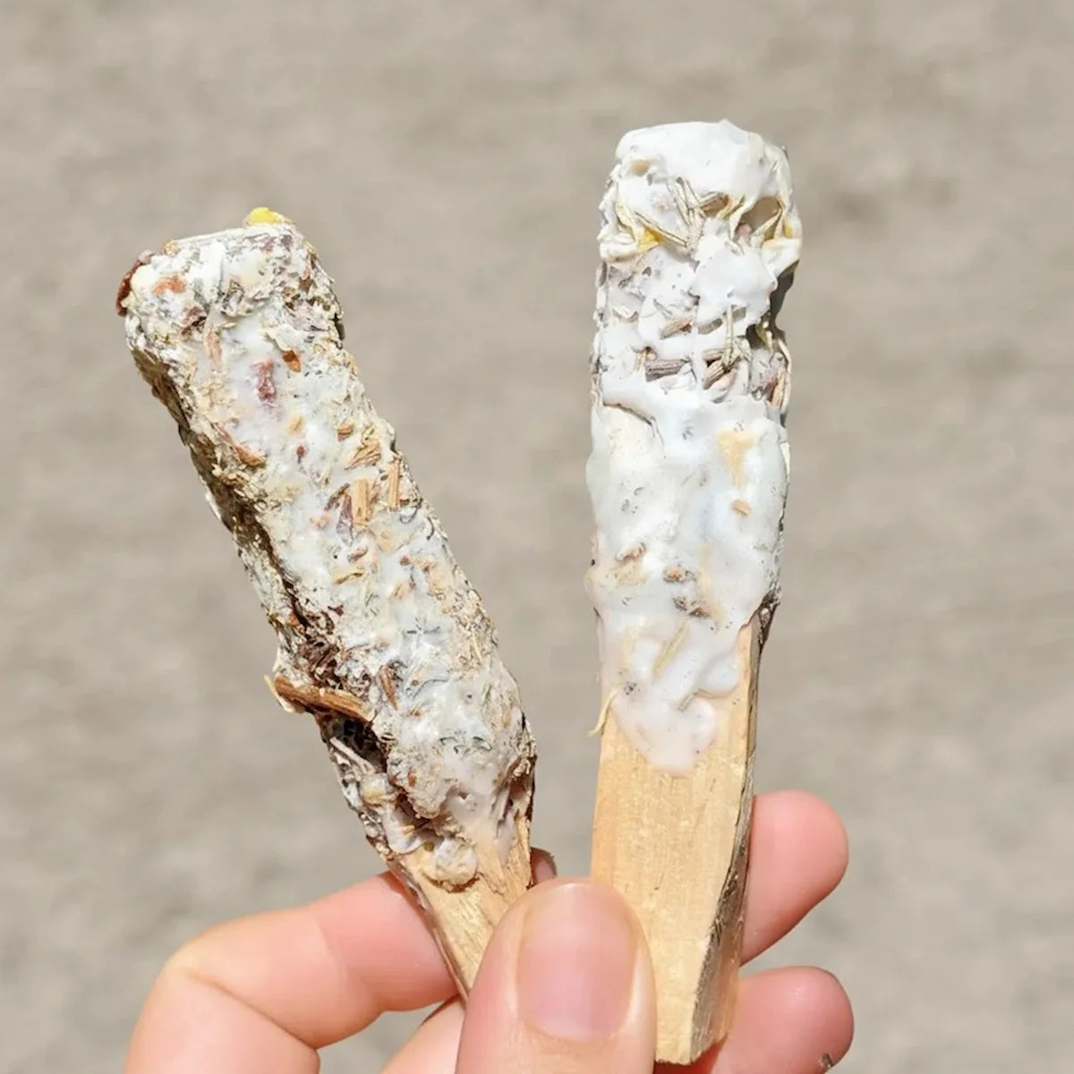 2 Variedades - Palo Santo Bañado en Cera de Soya + Hierbas  | Sahumerio Artesanal