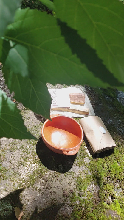 Kit Sahumar Palo Santo | Pocillo Greda + Arena Volcánica + Palo Santo (20 g)