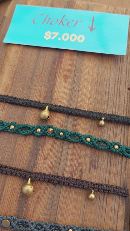 Choker de Macramé Multifunción · Trama & Bronce (3 Diseños)