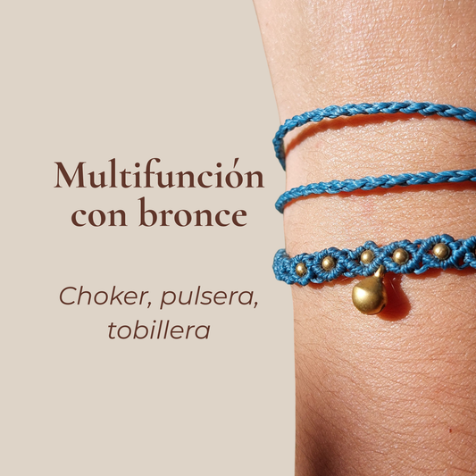 Choker de Macramé Multifunción · Trama & Bronce (3 Diseños)