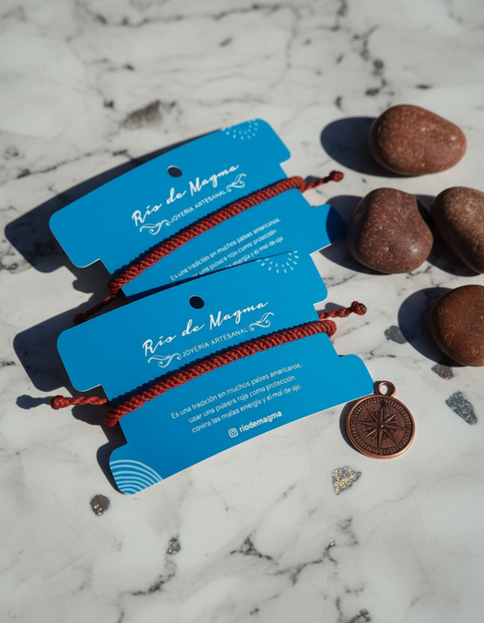 Set de 2 Pulseras Rojas de Protección (Pareja/Amig@s) | Tejidas a Mano