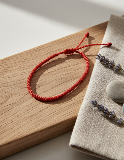 Set de 2 Pulseras Rojas de Protección (Pareja/Amig@s) | Tejidas a Mano
