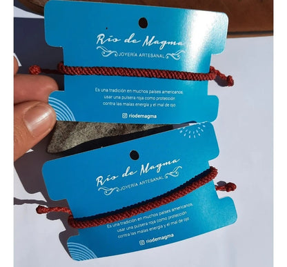 Set de 2 Pulseras Rojas de Protección (Pareja/Amig@s) | Tejidas a Mano